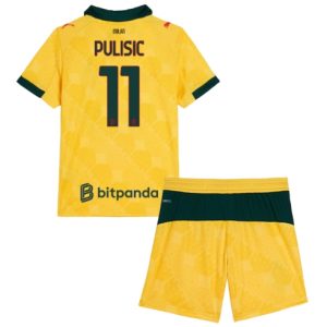 Koszulka piłkarska AC Milan Christian Pulisic #11 Koszulka Trzeciej dziecięce 2025-26 +Krótkie Spodenk