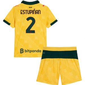 Koszulka piłkarska AC Milan Pervis Estupinan #2 Koszulka Trzeciej dziecięce 2025-26 +Krótkie Spodenk