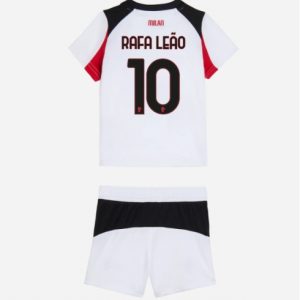 Koszulka piłkarska AC Milan Rafael Leao #10 Koszulka Wyjazdowej dziecięce 2025-26 +Krótkie Spodenk