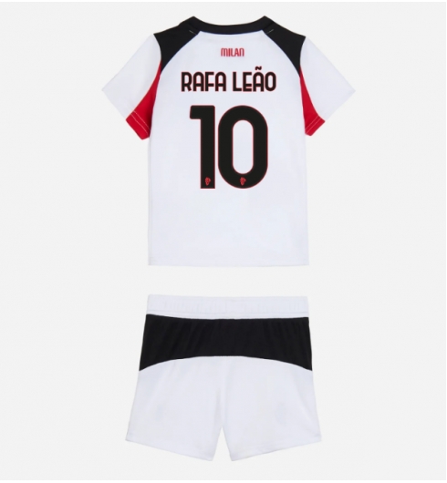 Koszulka piłkarska AC Milan Rafael Leao #10 Koszulka Wyjazdowej dziecięce 2025-26 +Krótkie Spodenk Koszulka piłkarska AC Milan Rafael Leao #10 Koszulka Wyjazdowej dziecięce 2025-26 +Krótkie Spodenk