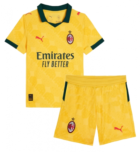 Koszulka piłkarska AC Milan Santiago Gimenez #7 Koszulka Trzeciej dziecięce 2025-26 +Krótkie Spodenk 2 Koszulka piłkarska AC Milan Santiago Gimenez #7 Koszulka Trzeciej dziecięce 2025-26 +Krótkie Spodenk