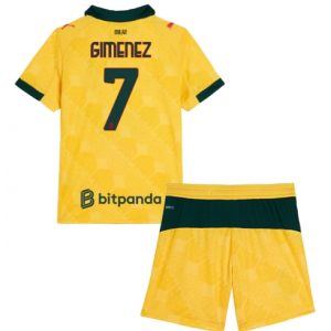 Koszulka piłkarska AC Milan Santiago Gimenez #7 Koszulka Trzeciej dziecięce 2025-26 +Krótkie Spodenk