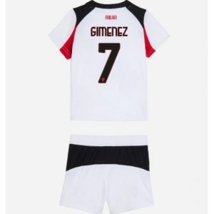 Koszulka piłkarska AC Milan Santiago Gimenez #7 Koszulka Wyjazdowej dziecięce 2025-26 +Krótkie Spodenk