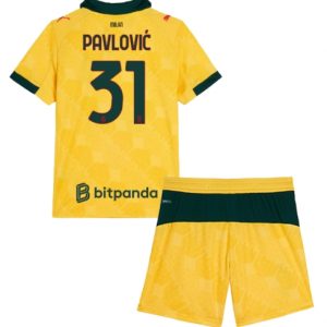 Koszulka piłkarska AC Milan Strahinja Pavlovic #31 Koszulka Trzeciej dziecięce 2025-26 +Krótkie Spodenk
