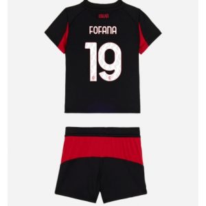 Koszulka piłkarska AC Milan Youssouf Fofana #19 Koszulka Podstawowej dziecięce 2025-26 +Krótkie Spodenk