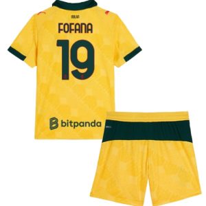 Koszulka piłkarska AC Milan Youssouf Fofana #19 Koszulka Trzeciej dziecięce 2025-26 +Krótkie Spodenk