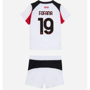 Koszulka piłkarska AC Milan Youssouf Fofana #19 Koszulka Wyjazdowej dziecięce 2025-26 +Krótkie Spodenk