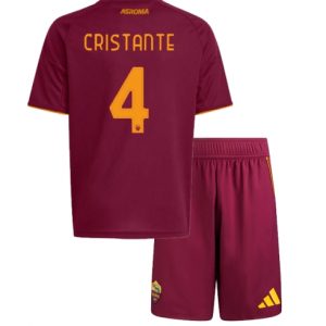 Koszulka piłkarska AS Roma Bryan Cristante #4 Koszulka Podstawowej dziecięce 2025-26 +Krótkie Spodenk