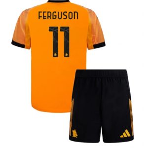 Koszulka piłkarska AS Roma Evan Ferguson #11 Koszulka Wyjazdowej dziecięce 2025-26 +Krótkie Spodenk