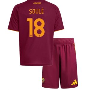 Koszulka piłkarska AS Roma Matias Soule #18 Koszulka Podstawowej dziecięce 2025-26 +Krótkie Spodenk