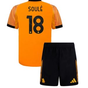Koszulka piłkarska AS Roma Matias Soule #18 Koszulka Wyjazdowej dziecięce 2025-26 +Krótkie Spodenk