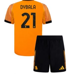 Koszulka piłkarska AS Roma Paulo Dybala #21 Koszulka Wyjazdowej dziecięce 2025-26 +Krótkie Spodenk