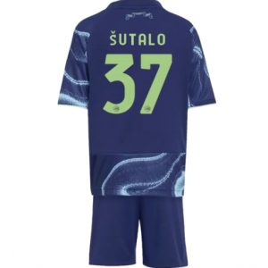 Koszulka piłkarska Ajax Josip Sutalo #37 Koszulka Wyjazdowej dziecięce 2025-26 +Krótkie Spodenk