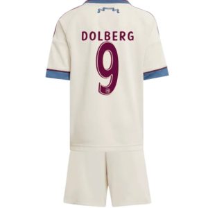 Koszulka piłkarska Ajax Kasper Dolberg #9 Koszulka Trzeciej dziecięce 2025-26 +Krótkie Spodenk