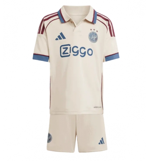 Koszulka piłkarska Ajax Oscar Gloukh #10 Koszulka Trzeciej dziecięce 2025-26 +Krótkie Spodenk 2 Koszulka piłkarska Ajax Oscar Gloukh #10 Koszulka Trzeciej dziecięce 2025-26 +Krótkie Spodenk