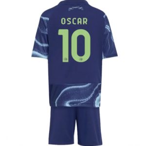 Koszulka piłkarska Ajax Oscar Gloukh #10 Koszulka Wyjazdowej dziecięce 2025-26 +Krótkie Spodenk