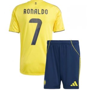 Koszulka piłkarska Al-Nassr Cristiano Ronaldo #7 Koszulka Podstawowej dziecięce 2025-26 +Krótkie Spodenk