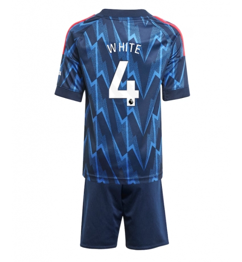 Koszulka piłkarska Arsenal Ben White #4 Koszulka Wyjazdowej dziecięce 2025-26 +Krótkie Spodenk Koszulka piłkarska Arsenal Ben White #4 Koszulka Wyjazdowej dziecięce 2025-26 +Krótkie Spodenk