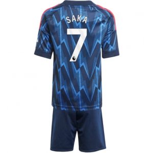 Koszulka piłkarska Arsenal Bukayo Saka #7 Koszulka Wyjazdowej dziecięce 2025-26 +Krótkie Spodenk