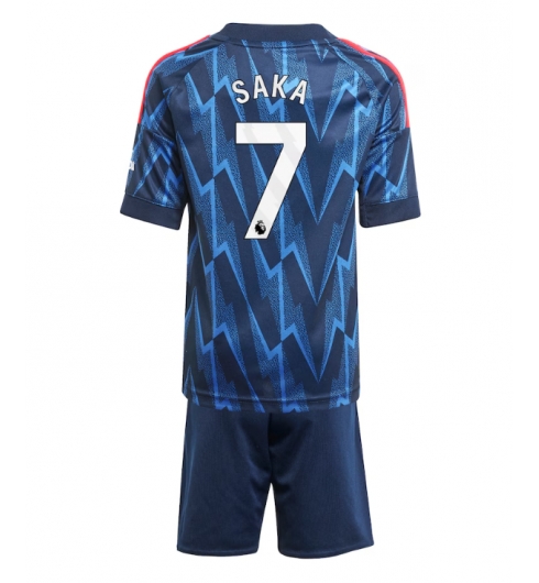 Koszulka piłkarska Arsenal Bukayo Saka #7 Koszulka Wyjazdowej dziecięce 2025-26 +Krótkie Spodenk Koszulka piłkarska Arsenal Bukayo Saka #7 Koszulka Wyjazdowej dziecięce 2025-26 +Krótkie Spodenk