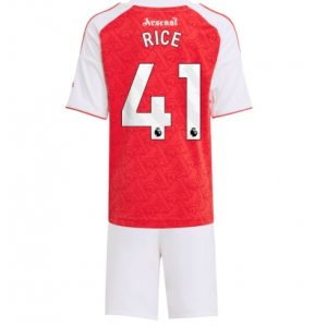 Koszulka piłkarska Arsenal Declan Rice #41 Koszulka Podstawowej dziecięce 2025-26 +Krótkie Spodenk