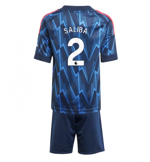 Koszulka piłkarska Arsenal William Saliba #2 Koszulka Wyjazdowej dziecięce 2025-26 +Krótkie Spodenk Koszulka piłkarska Arsenal William Saliba #2 Koszulka Wyjazdowej dziecięce 2025-26 +Krótkie Spodenk