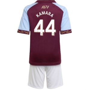Koszulka piłkarska Aston Villa Boubacar Kamara #44 Koszulka Podstawowej dziecięce 2025-26 +Krótkie Spodenk