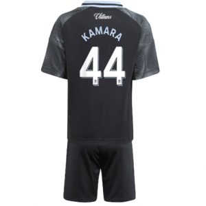 Koszulka piłkarska Aston Villa Boubacar Kamara #44 Koszulka Wyjazdowej dziecięce 2025-26 +Krótkie Spodenk
