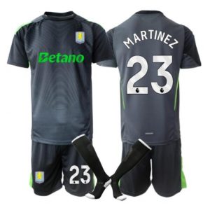 Koszulka piłkarska Aston Villa Emiliano Martinez #23 Bramkarskie Koszulka Podstawowej dziecięce 2025-26 +Krótkie Spodenk
