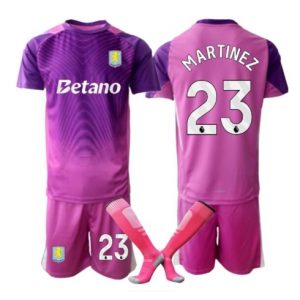 Koszulka piłkarska Aston Villa Emiliano Martinez #23 Bramkarskie Koszulka Trzeciej dziecięce 2025-26 +Krótkie Spodenk