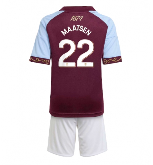 Koszulka piłkarska Aston Villa Ian Maatsen #22 Koszulka Podstawowej dziecięce 2025-26 +Krótkie Spodenk Koszulka piłkarska Aston Villa Ian Maatsen #22 Koszulka Podstawowej dziecięce 2025-26 +Krótkie Spodenk