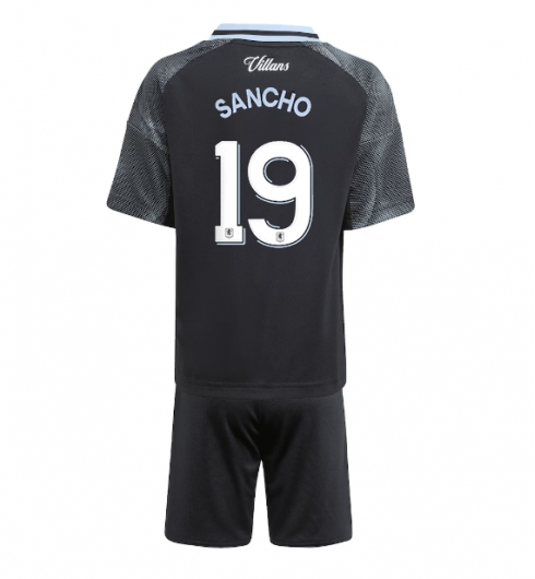 Koszulka piłkarska Aston Villa Jadon Sancho #19 Koszulka Wyjazdowej dziecięce 2025-26 +Krótkie Spodenk Koszulka piłkarska Aston Villa Jadon Sancho #19 Koszulka Wyjazdowej dziecięce 2025-26 +Krótkie Spodenk