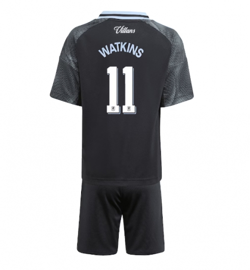 Koszulka piłkarska Aston Villa Ollie Watkins #11 Koszulka Wyjazdowej dziecięce 2025-26 +Krótkie Spodenk Koszulka piłkarska Aston Villa Ollie Watkins #11 Koszulka Wyjazdowej dziecięce 2025-26 +Krótkie Spodenk