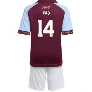 Koszulka piłkarska Aston Villa Pau Torres #14 Koszulka Podstawowej dziecięce 2025-26 +Krótkie Spodenk