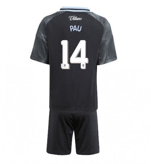 Koszulka piłkarska Aston Villa Pau Torres #14 Koszulka Wyjazdowej dziecięce 2025-26 +Krótkie Spodenk Koszulka piłkarska Aston Villa Pau Torres #14 Koszulka Wyjazdowej dziecięce 2025-26 +Krótkie Spodenk
