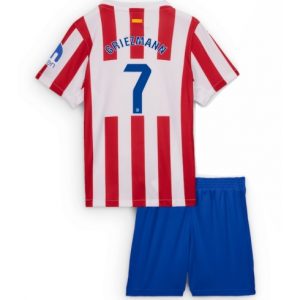 Koszulka piłkarska Atletico Madrid Antoine Griezmann #7 Koszulka Podstawowej dziecięce 2025-26 +Krótkie Spodenk