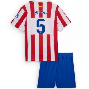 Koszulka piłkarska Atletico Madrid Johnny Cardoso #5 Koszulka Podstawowej dziecięce 2025-26 +Krótkie Spodenk