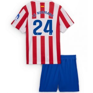 Koszulka piłkarska Atletico Madrid Robin Le Normand #24 Koszulka Podstawowej dziecięce 2025-26 +Krótkie Spodenk