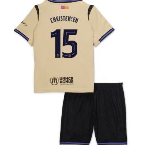 Koszulka piłkarska Barcelona Andreas Christensen #15 Koszulka Wyjazdowej dziecięce 2025-26 +Krótkie Spodenk Koszulka piłkarska Barcelona Andreas Christensen #15 Koszulka Wyjazdowej dziecięce 2025-26 +Krótkie Spodenk