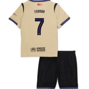 Koszulka piłkarska Barcelona Ferran Torres #7 Koszulka Wyjazdowej dziecięce 2025-26 +Krótkie Spodenk