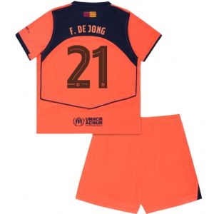 Koszulka piłkarska Barcelona Frenkie de Jong #21 Koszulka Trzeciej dziecięce 2025-26 +Krótkie Spodenk Koszulka piłkarska Barcelona Frenkie de Jong #21 Koszulka Trzeciej dziecięce 2025-26 +Krótkie Spodenk