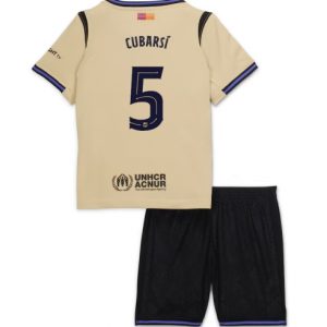 Koszulka piłkarska Barcelona Pau Cubarsi #5 Koszulka Wyjazdowej dziecięce 2025-26 +Krótkie Spodenk