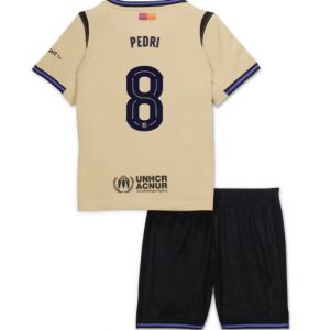 Koszulka piłkarska Barcelona Pedri Gonzalez #8 Koszulka Wyjazdowej dziecięce 2025-26 +Krótkie Spodenk Koszulka piłkarska Barcelona Pedri Gonzalez #8 Koszulka Wyjazdowej dziecięce 2025-26 +Krótkie Spodenk