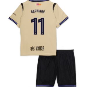 Koszulka piłkarska Barcelona Raphinha Belloli #11 Koszulka Wyjazdowej dziecięce 2025-26 +Krótkie Spodenk Koszulka piłkarska Barcelona Raphinha Belloli #11 Koszulka Wyjazdowej dziecięce 2025-26 +Krótkie Spodenk