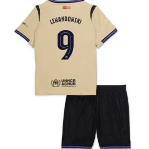 Koszulka piłkarska Barcelona Robert Lewandowski #9 Koszulka Wyjazdowej dziecięce 2025-26 +Krótkie Spodenk Koszulka piłkarska Barcelona Robert Lewandowski #9 Koszulka Wyjazdowej dziecięce 2025-26 +Krótkie Spodenk