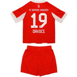 Koszulka piłkarska Bayern Munich Alphonso Davies #19 Koszulka Podstawowej dziecięce 2025-26 +Krótkie Spodenk