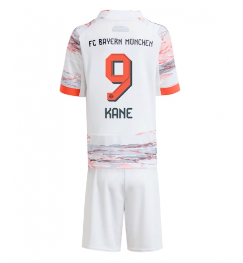 Koszulka piłkarska Bayern Munich Harry Kane #9 Koszulka Wyjazdowej dziecięce 2025-26 +Krótkie Spodenk Koszulka piłkarska Bayern Munich Harry Kane #9 Koszulka Wyjazdowej dziecięce 2025-26 +Krótkie Spodenk