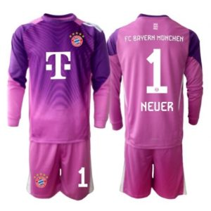 Koszulka piłkarska Bayern Munich Manuel Neuer #1 Bramkarskie Koszulka Trzeciej dziecięce 2025-26 Długi Rękaw (+ Krótkie spodenki)
