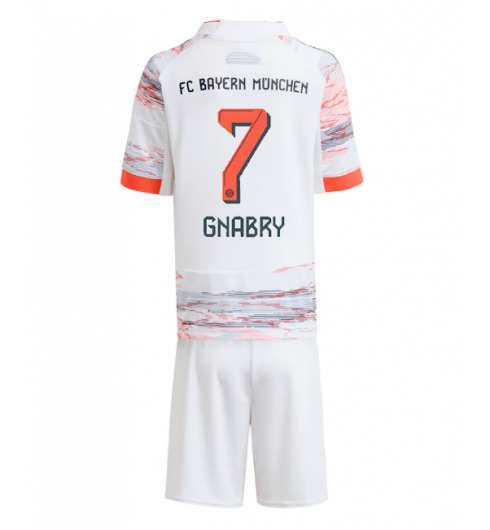 Koszulka piłkarska Bayern Munich Serge Gnabry #7 Koszulka Wyjazdowej dziecięce 2025-26 +Krótkie Spodenk Koszulka piłkarska Bayern Munich Serge Gnabry #7 Koszulka Wyjazdowej dziecięce 2025-26 +Krótkie Spodenk