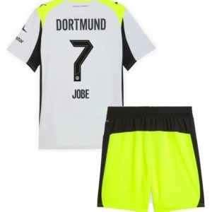 Koszulka piłkarska Borussia Dortmund Jobe Bellingham #7 Koszulka Wyjazdowej dziecięce 2025-26 +Krótkie Spodenk